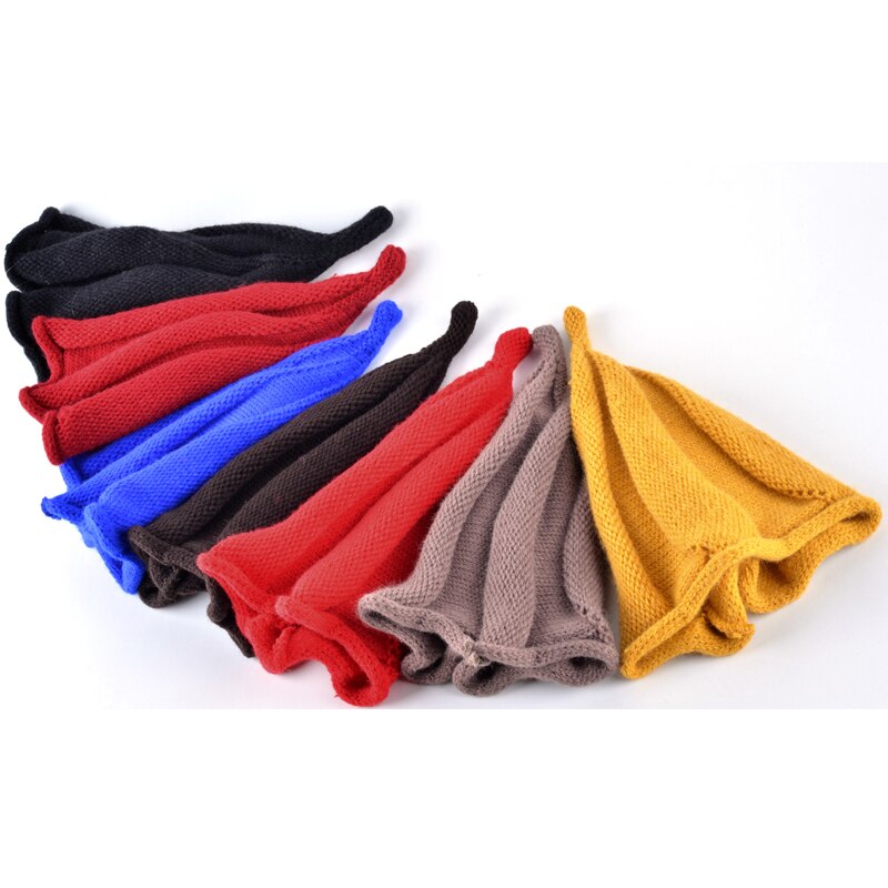 Mooie katoenen baby hoed winter gebreide wol zachte halloween pompoen caps jongens mutsen kinderen steeple cap Meisjes kerst hoeden