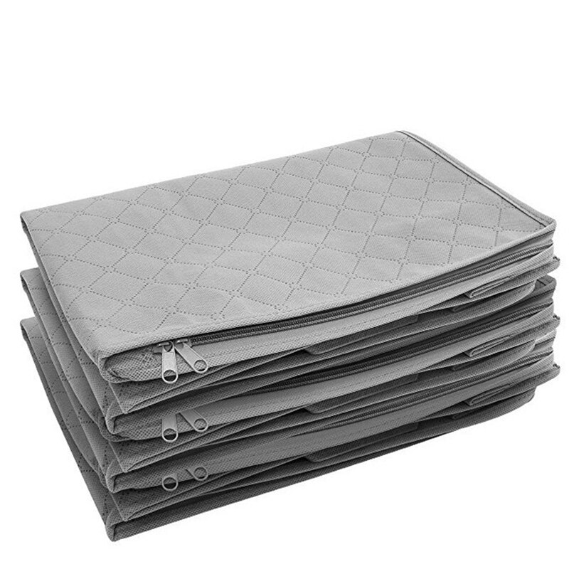 49 × 36 × 21cm ikke-vævede tæpper taske med lynlås resistent fugt quilt arrangør hjem studerende klud foldning stor opbevaring