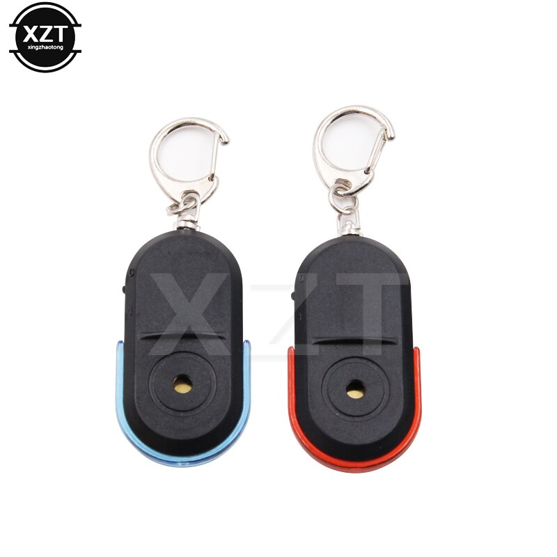 1Pcs Oude Mensen Anti-Verloren Alarm Key Finder Draadloze Locator Sleutelhanger Whistle Sound Led Licht Tracker