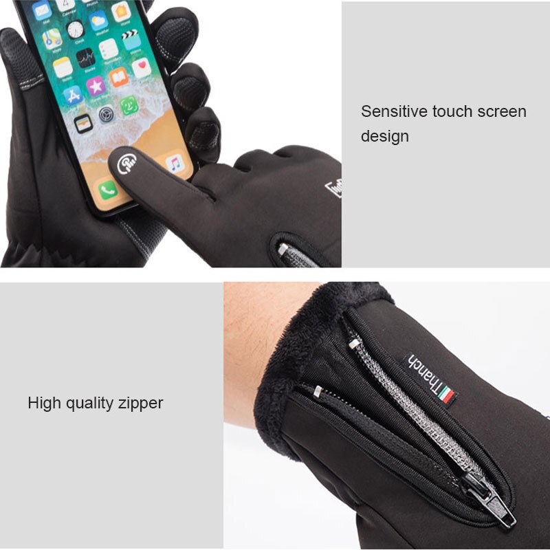 Waterdichte Winter Warme Handschoenen Mannen Ski Handschoenen Snowboard Handschoenen Motorrijden Winter Touchscreen Sneeuw Windstopper Handschoen