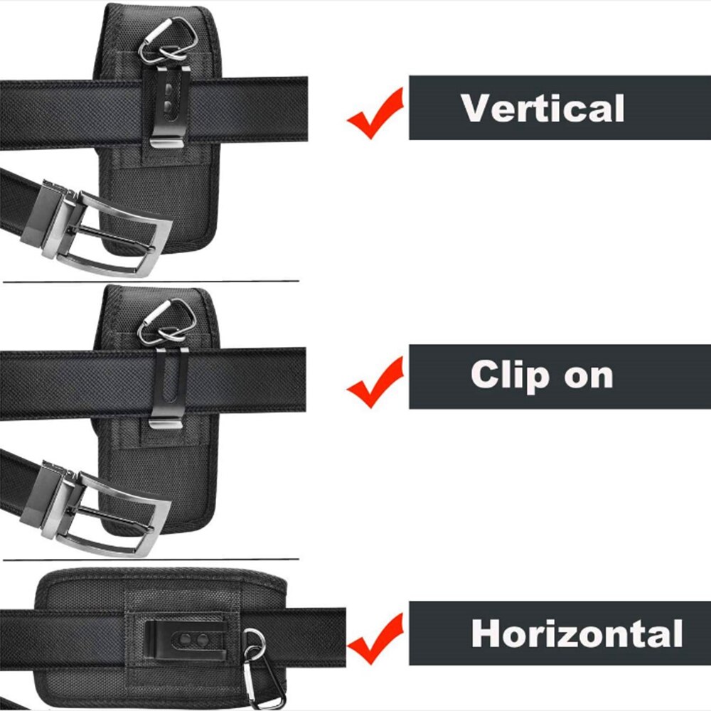 Gürtel Clip Holster für Katze S62 Pro S52 S48C S42 Fall Nylon Beutel Metall Clip Leder Karte Halter Abdeckung Männer der Taille Telefon Tasche