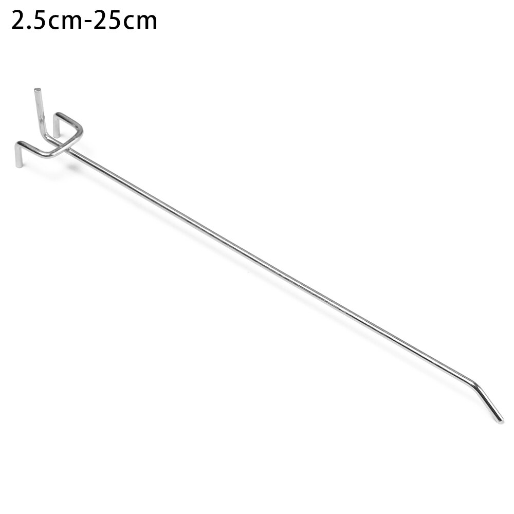 Rejilla metálica de almacenamiento para pared, ganchos de exhibición para tableros, tienda al por menor, estante de mercancías, Panel para colgar, se adapta a taller, 5 unids/lote: 2.5cm-25cm