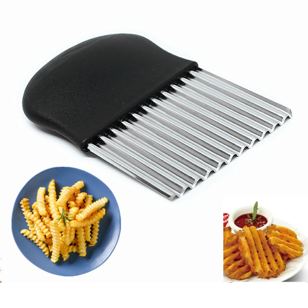 Potato Cutter Chips French Fry Maker Peeler Cut Dough Fruit Vegetable Kitchen Accessories Tool Knife Chopper Crinkle Wavy Slicer