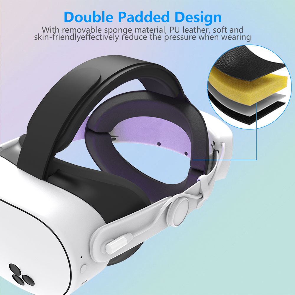 12000mAh Battery Pack Head Strap for Meta Quest 3s VR Accessories Oculus Quest 3 S RGB Eilte Halo Headstrap 25W Fast Charge