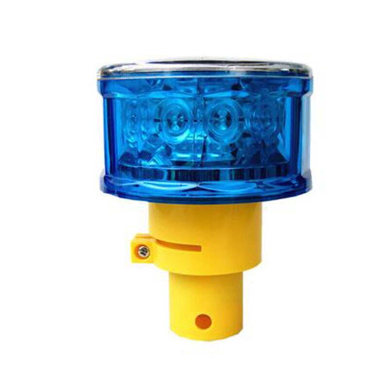 12 stücke Blau LED Blinklicht Solar--warnen Licht mit gelb griff, Solar--warnen Licht für Verkehrs Sicherheit