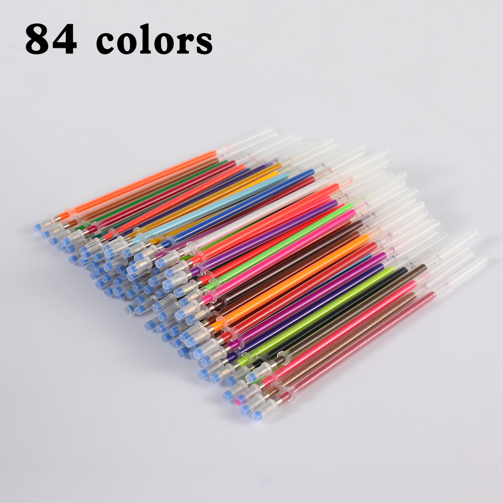 0,5 mm 100 Farben Kugelschreiber Fluoreszierende Minen Farbblitzstift Glatte Tinte Malerei Graffiti Stifte Studentenbriefpapier 04116: Black