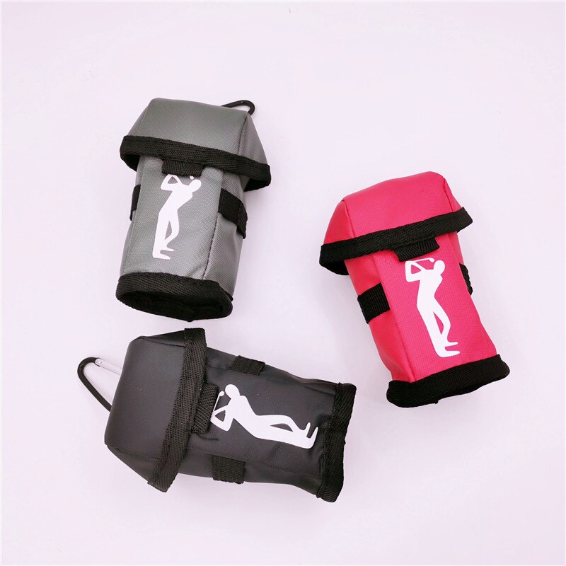 Polyester Small Golf Ball Bag Mini Golf Bags With Tee Position Small Pocket Sporting Goods 4 Colors