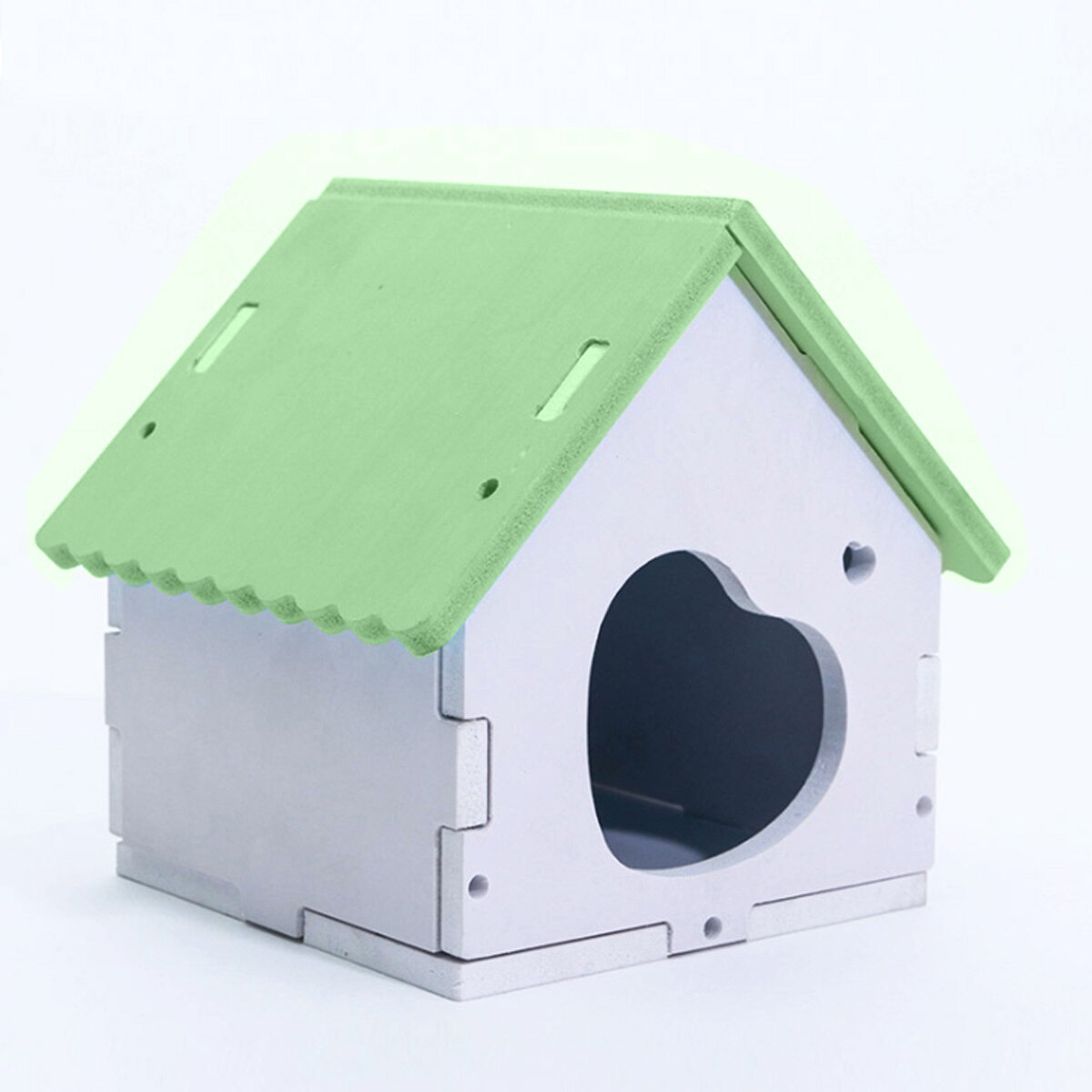 Hamsterhus i trä husdjur slott leksak husdjurshus visningsdäck stege husdjursprodukter hamsterhus hamsterbo trägungbräda 10 typer: Grön