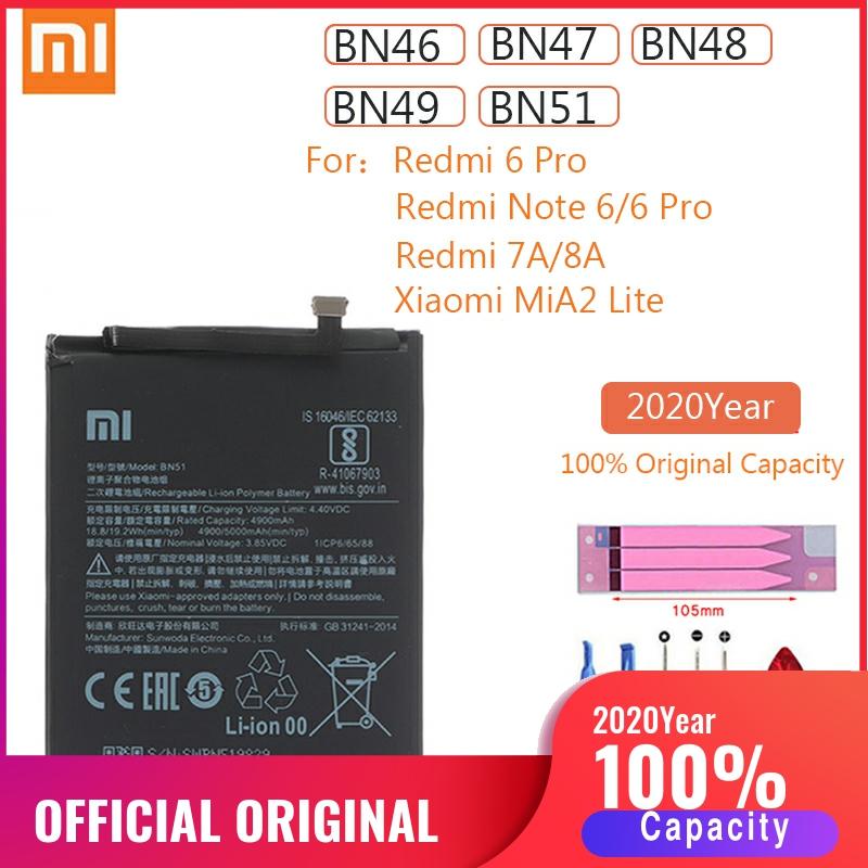 BN46 BN47 BN48 BN49 BN51 Originele Xiaomi Redmi 6 Pro 7A 8A MiA2 Lite Vervangende Batterij Voor Xiomi Hongmi Note 6 Pro Batterijen