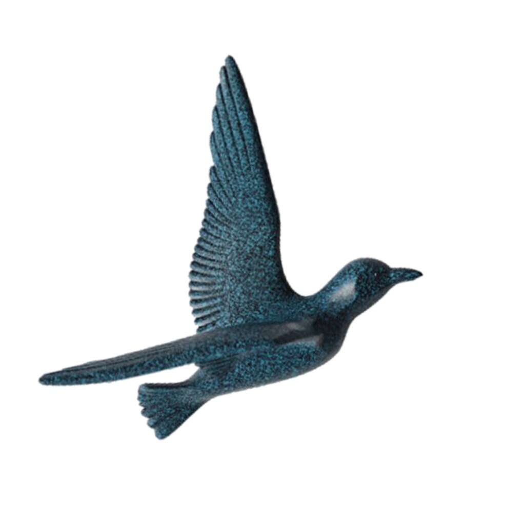 Décorations murales de la mouette en résine | 5 Styles disponibles, chambre à coucher, décoration murale de la maison: C Blue