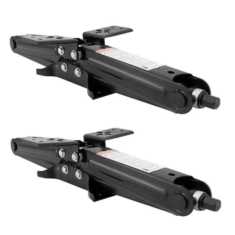 CVP 2 Pcs 24" 5000lb RV Camper Scissor Leveling Jacks Trailer Stabilizer w/Handle Trailer Parts Caravan Accessories