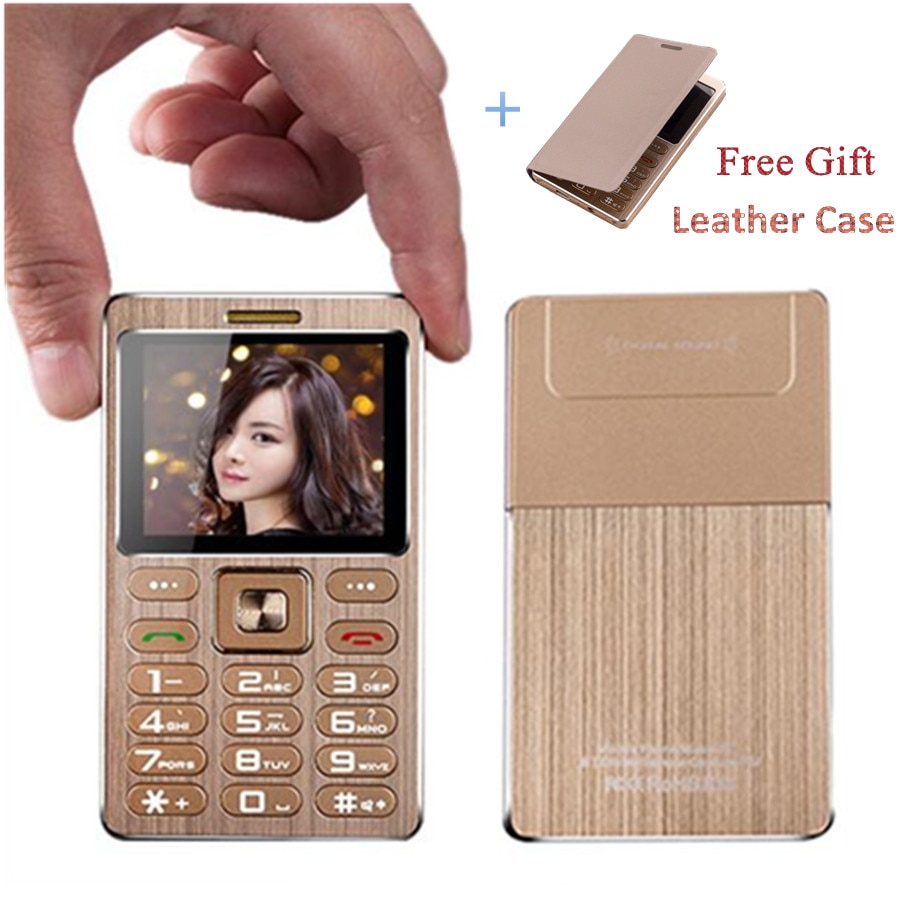 Kaart Telefoon A10 Mini Luxe Mobiele Telefoon Bar Dual Sim Mp3 Bluetooth Dial 3.5mm Koptelefoon Jack Remote Camera Push -knop Mobiele Telefoon