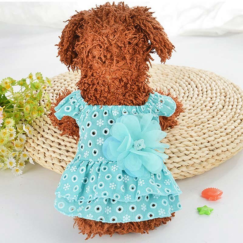 Summer Dog Clothes Puppy Clothes Dress Pomeranian Puppies Cotton Sling Pet Grooming Apparel Korean Dog Apparel For Small dogs