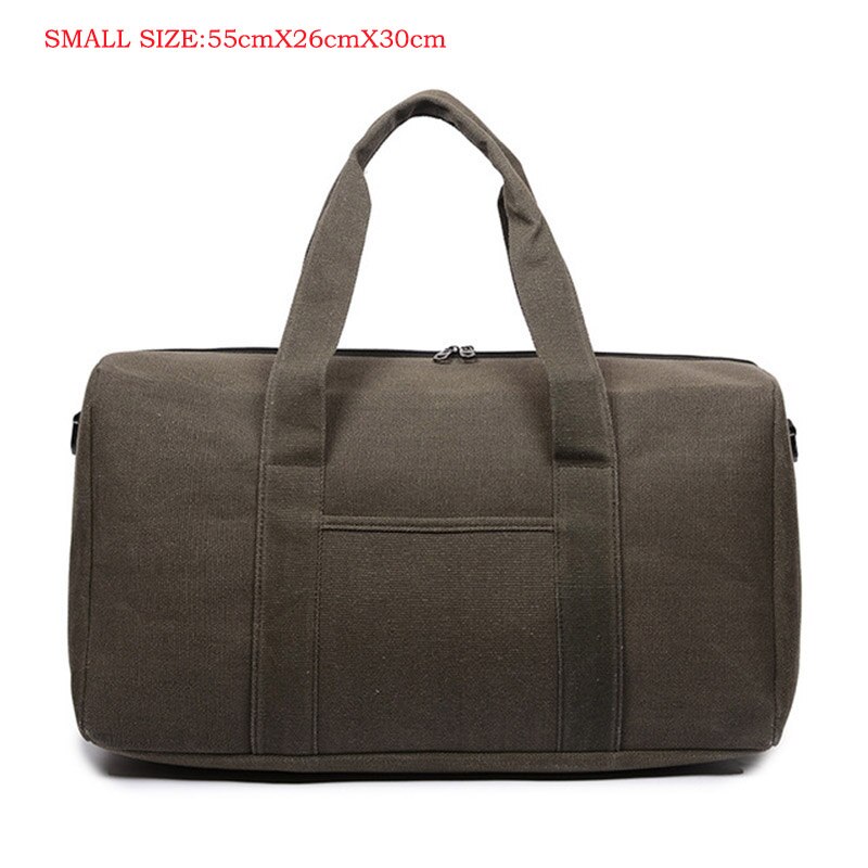 Casual Canvas Handtas Vrouwen Weekend Outdoor Reistas Grote Capaciteit Plunjezak: Coffee-Small