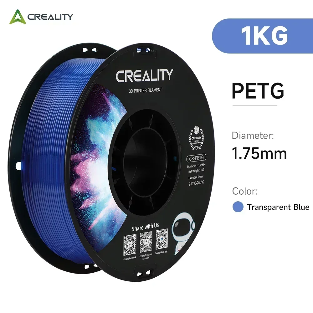Creality cr-petg filament 1kg 1.75mm 3d printerfilament 3d printmaterialer kompatibel med alle creality fdm-printere: Grøn