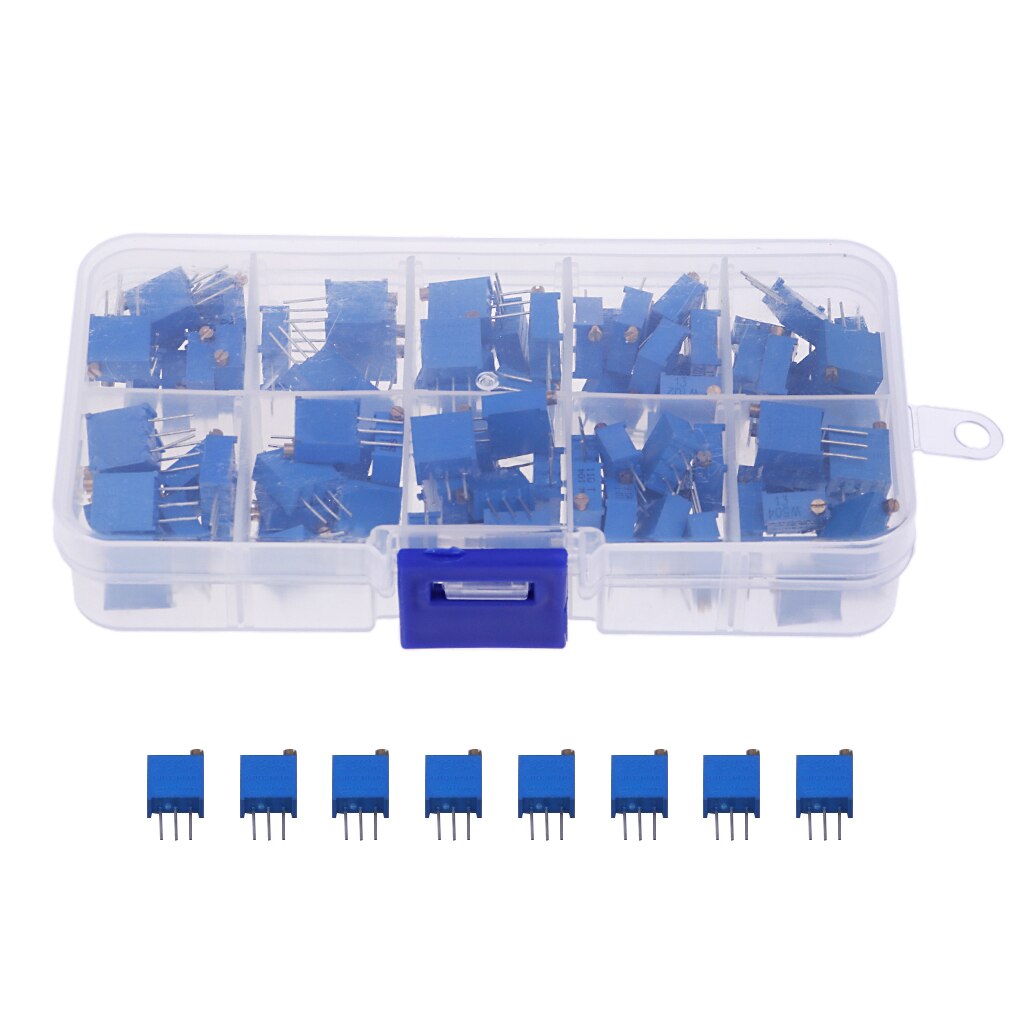 10 Waarden 3296 3296 W Trim Pot Trimmer Potentiometer Kit Variabele Weerstand