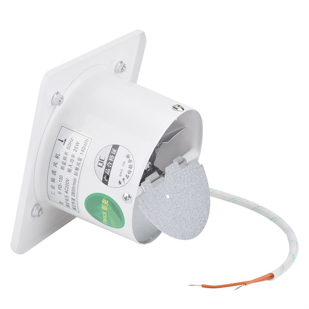 25W 220V Wall Mounted Exhaust Fan Low Noise Home Bathroom Kitchen Garage Air Vent Ventilation
