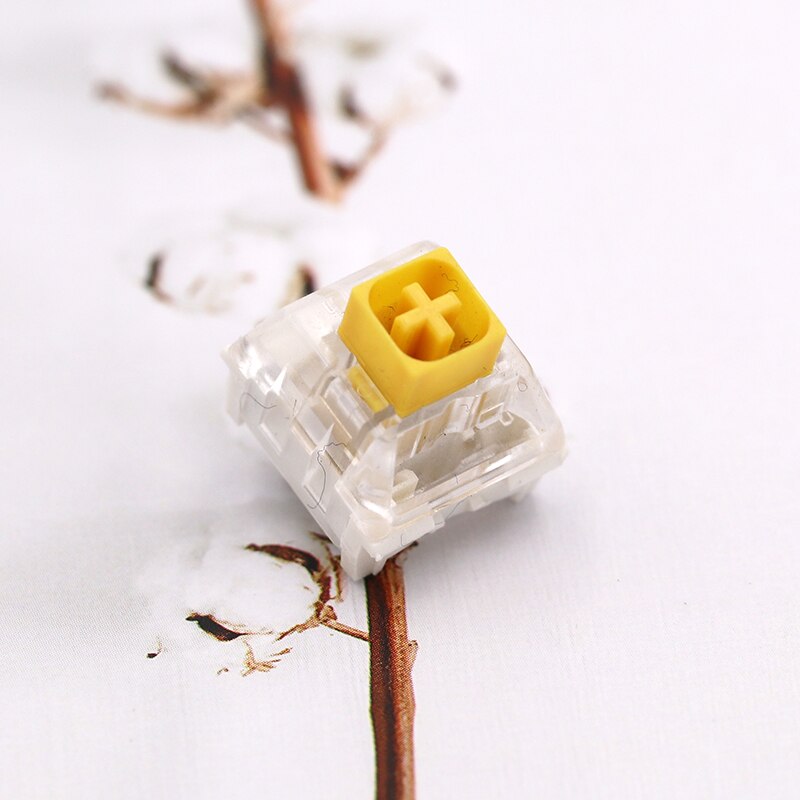 Keypro kailh-boks, kongelig marineblå, jadepink, krystal, tung boks, 3- bens kontakter,  ip56 vandtætte, kompatible cherry mx-kontakter: Beige / Gul kontakt