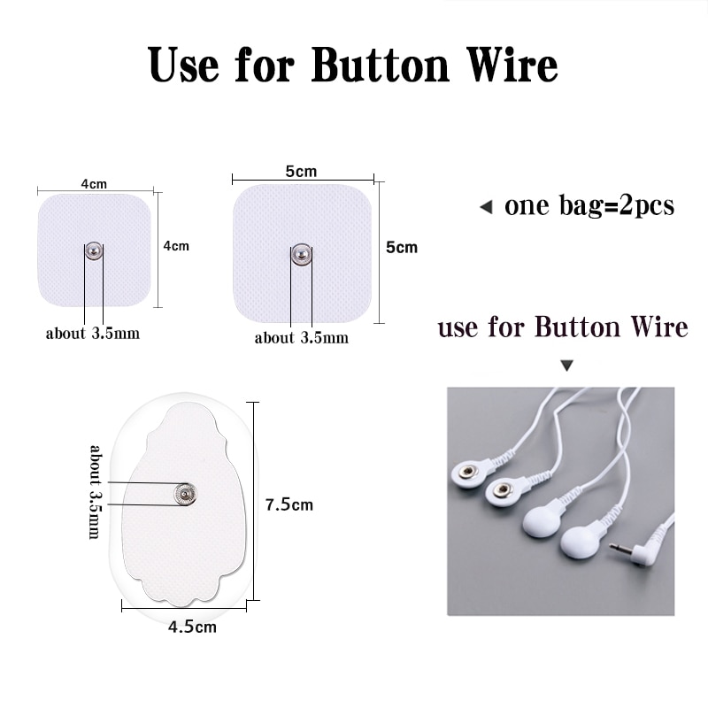 Electrodos Tens para mioestimulador, máquina de terapia de fisioterapia, almohadillas, masajeador adelgazante, Gel adhesivo, almohadilla de salud Tens, 10/20 piezas