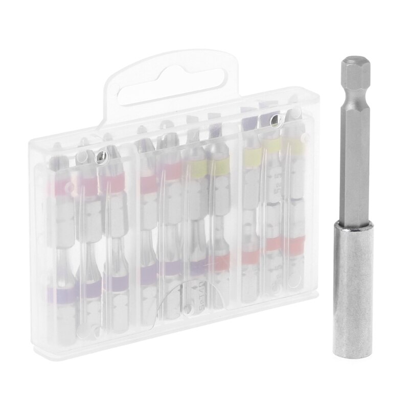 20 Pcs Torx Flat Hex Screwdriver Bit Set PH Head Color Coded with Magnetic Holder