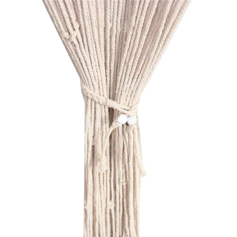 Cortina de mezcla de algodón para decoración del hogar, tejido grande de macramé, tapiz colgante de pared, telón de fondo para galería de dormitorio de boda, 95x180cm