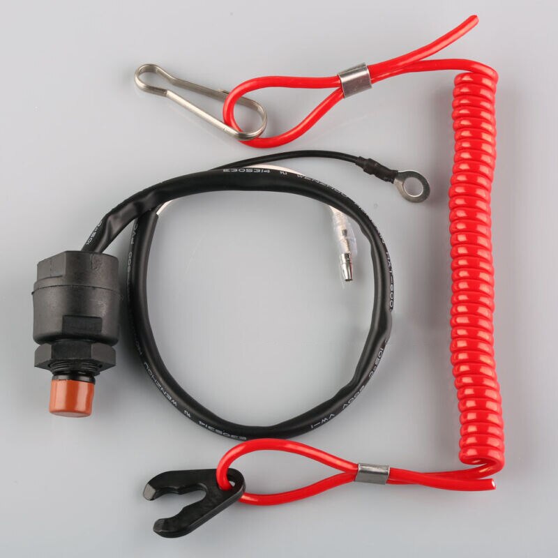 General Boat Outboard Engine Motor Kill Stop Switch & Safety Tether Lanyard Easy To Install Will Cut Power/ignition