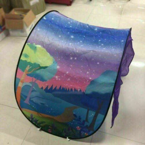 Kids Dream Bed Tents with Light Storage Pocket Children Boy Girls Night Sleeping Foldable Pop Up Mattress Tent Playhouse Unicorn: Forest Only Tent