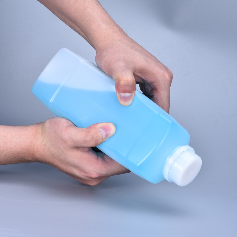 4Pcs 500ml Square Plastic Bottle Food grade HDPE Container liquid Reagent Refillable Bottles Translucent