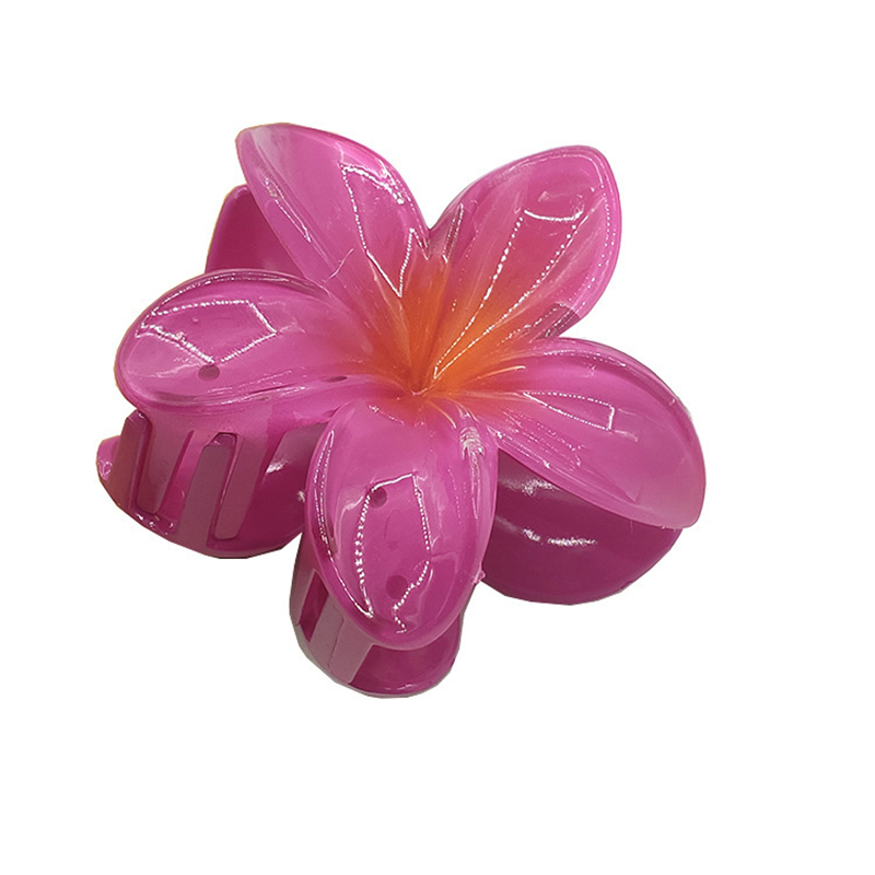 Pinza para el pelo con forma de flor para mujer y niña, pasadores de horquilla, soporte para cola de caballo, accesorios para la cabeza de playa, 8CM: Blanco