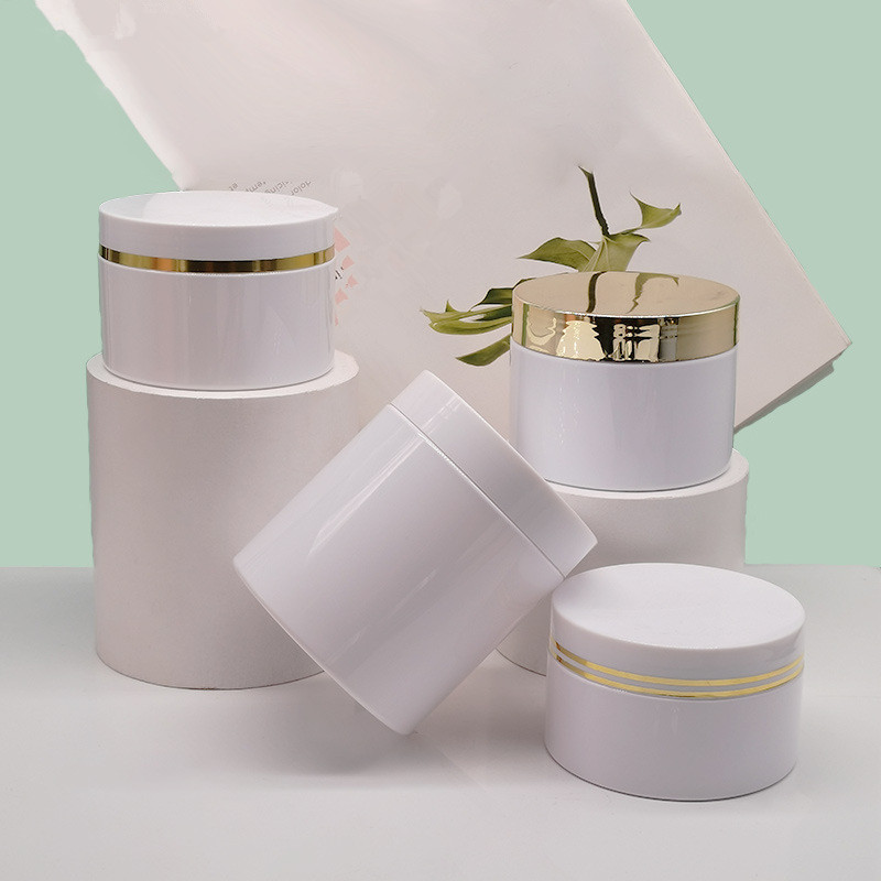 10 stk./parti 250/300/500ml plastik kosmetik creme krukker med galvanisering låg plastikpotte opbevaringskrukke kæledyrsbeholder tomme maddåser
