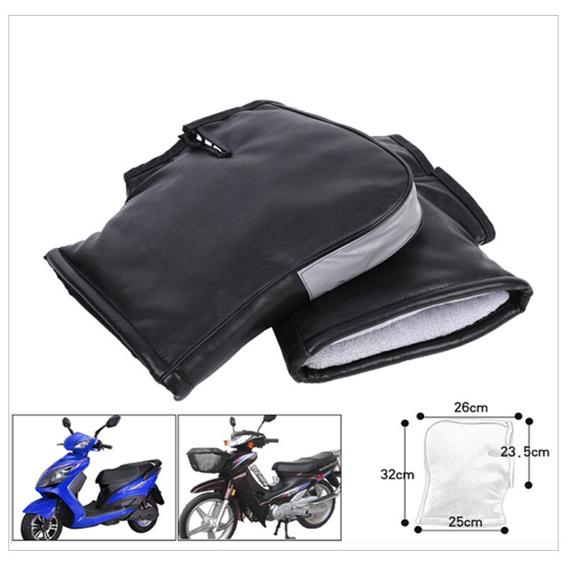 Motorhandschoenen Waterdicht Met Reflecterende Strip Winter Warm Motorfiets Stuur Moffen Winddicht Thicken Motor Wanten