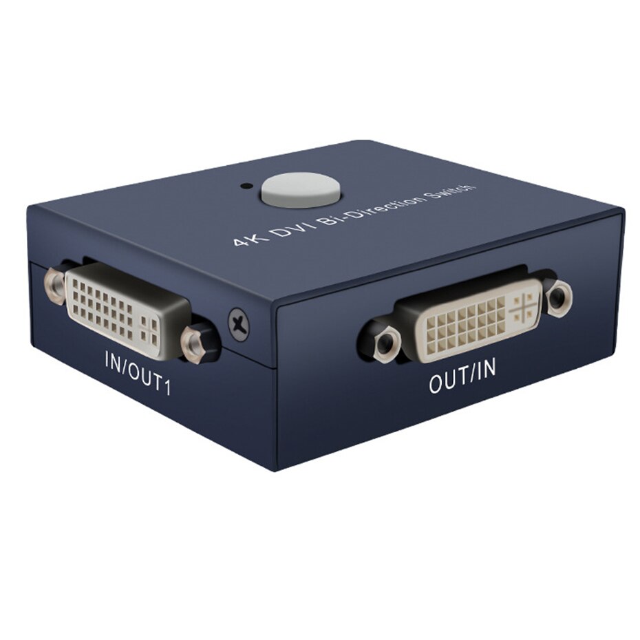 2 Port BI-direction DVI Switch 2X1 Splitter 1X2 DVI Switch 4K 30Hz HDMI-compatible switch splitter for PC laptop