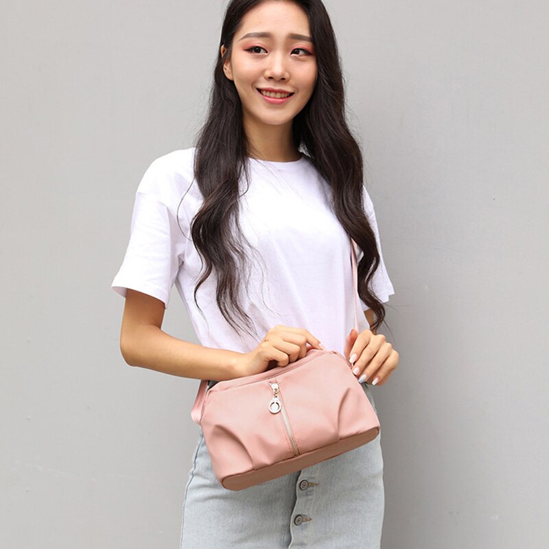 Vintage Women Water Proof Nylon Messenger Bag Shoulder Crossbody Bag Lady Small Shell Bag Bolsa Feminina Zippers Package