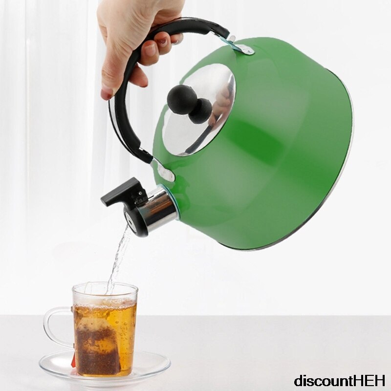 3000ml Household Stainless Steel Kettle Dome Induction Cooker Gas Stove Kettle Flat Bottom Whistle Kettle