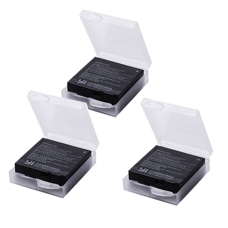 Original Xiaomi Yi II yi 4k 4k + batería para xiaomi yi 4k Xiaoyi Yi Lite YI 360 VR Cámara de Acción: 3battery