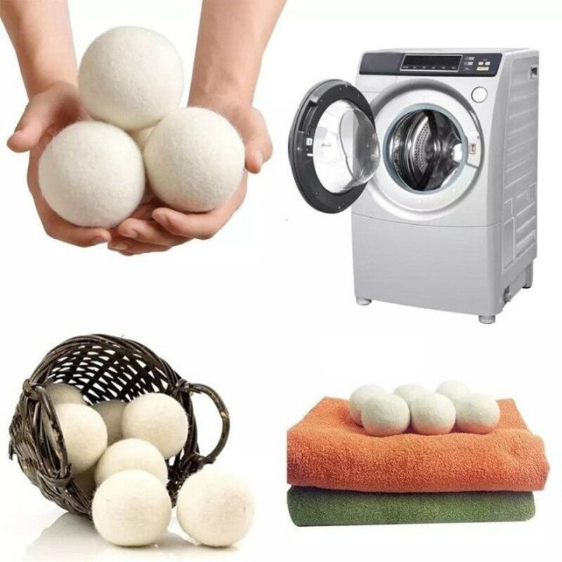 3/6PCS Wool Drying Ball Reusable Fabric Softener Laundry Ball Household Dryer for Washing Machine Accessories Clothes Dryer Tool