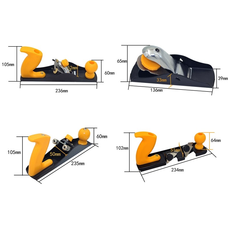 Portable Woodworking Plane Hand Plane Adjustable Wood Bench Planer for Crafts Making Wood Furniture Repair Easy to Use