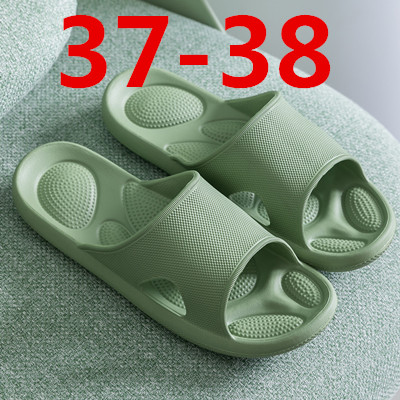 XiaoMi mijia slippers EVA soft bottom comfortable non-slip wear-resistant shock absorption summer sandals home bathroom: Green 37-38