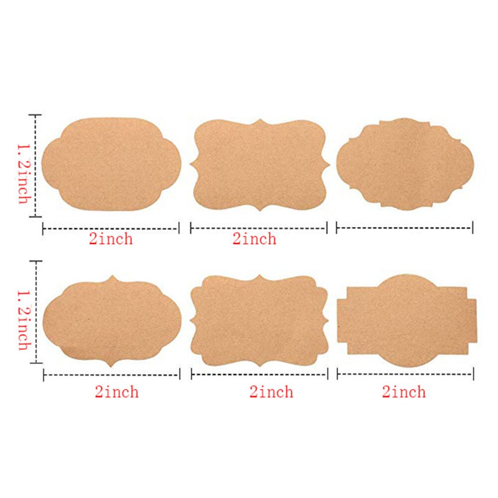 300pc/Roll Kraft Sticker Handwritten convenience stickers Sealing cowhide sticker Label for Kitchen classification diy Tags