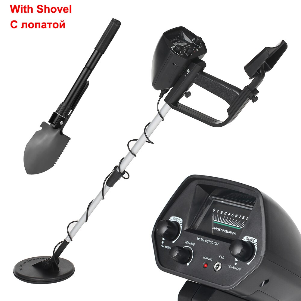 KKmoon-détecteur de métaux souterrains ajustable MD4030, détecteur d'or et de trésors, chercheur de circuits métalliques: With Shovel