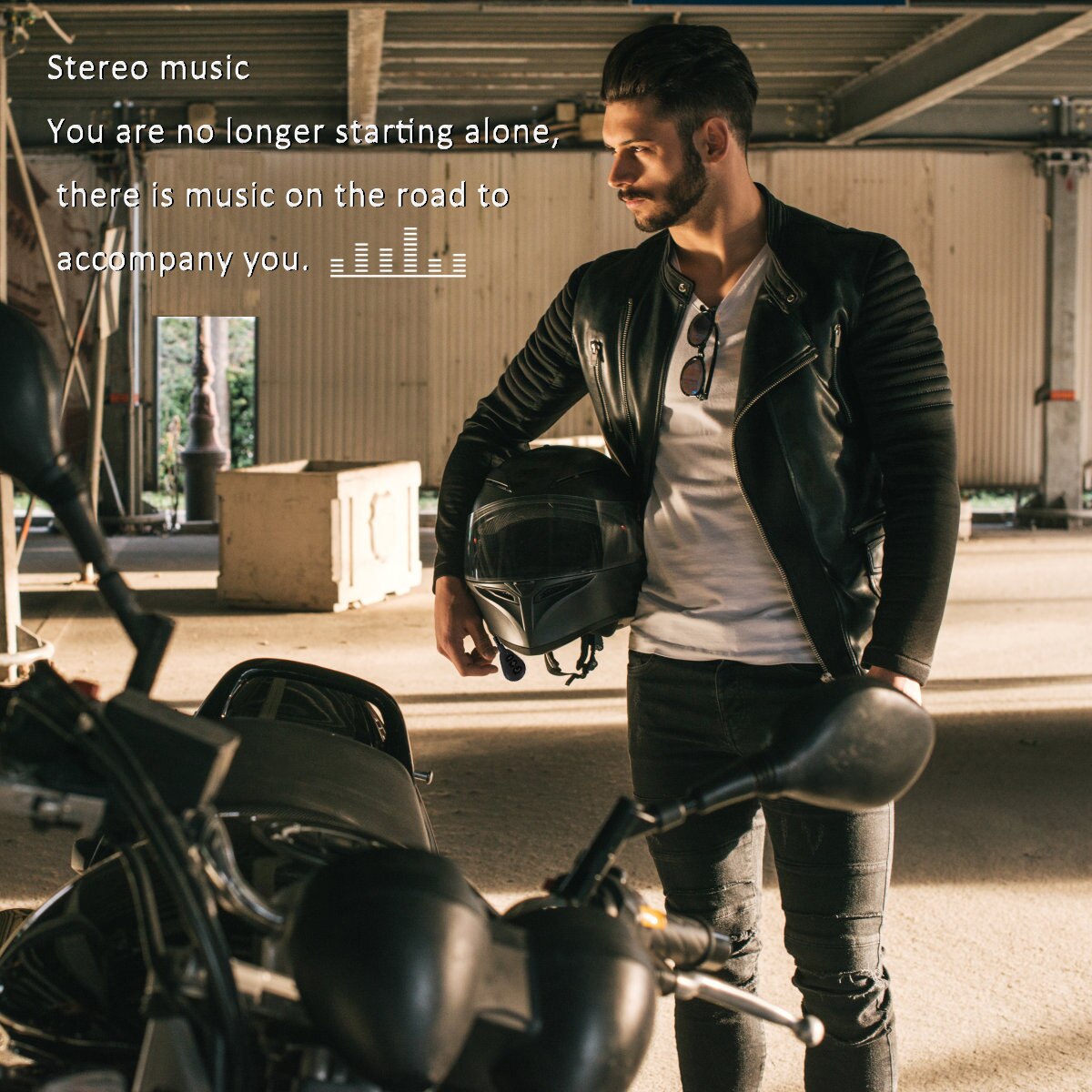 Motorcycle Bluetooth 5.0 Helmet Headset Wireless hands-free telephone call Kit Stereo Anti-interference Waterproof Music Player