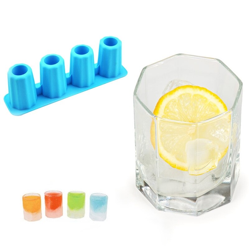 Bandeja de cubitos de hielo 3D para hacer vasos, molde de hielo para 4 tazas, herramienta para beber en verano, creativos, Bar, , accesorios para cóctel