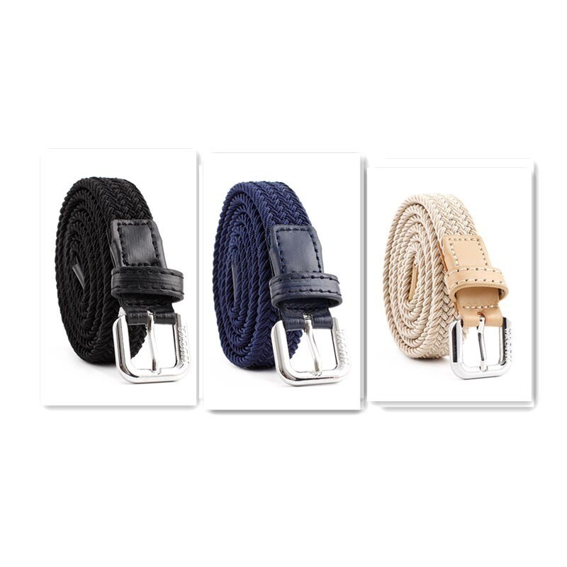 ! Set de 3 cinturones elásticos informales de 100cm para hombre, cinturones elásticos para Jeans, cinturones de punto para hombre: 1