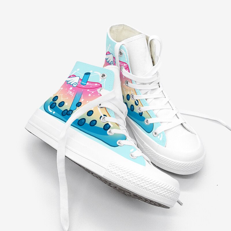 Amy En Michael Originele Mode Vrouwen Sneakers Kleurrijke Hand Geschilderd Canvas Schoenen Studenten Chic Casual Gevulkaniseerd Schoenen