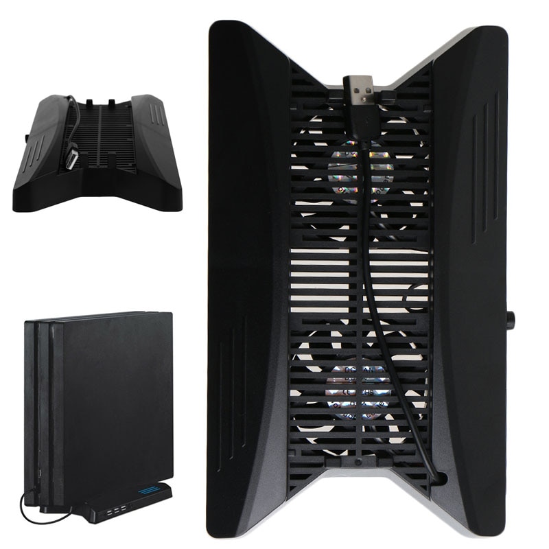 OOTDTY Charging Station Cooling Fans Ventilation Vertical Stand With HUB2.0 For PS4 Pro