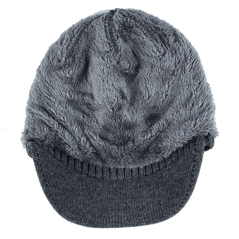 Plus fløjlsstrikket hue vinterhuer til mænd skullies beanies varm kasket mænd baseballkasket snesort printede ski peaked caps