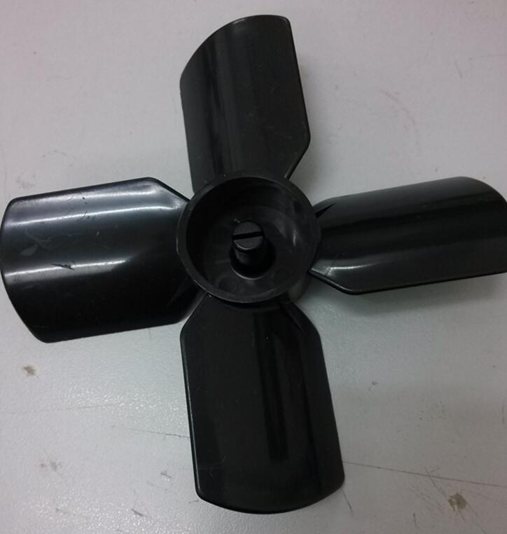 Freezer parts 120mm black Evaporator fan blades 4 blades 4mm central hole with clip