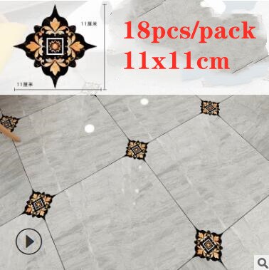 18 pz Autoadesivi Piastrelle Adesivi Durevole Impermeabile PVC Arte Diagonale Pavimento Decalcomanie Della Parete Backsplash Applique fai da te Casa Decorativa: Oro