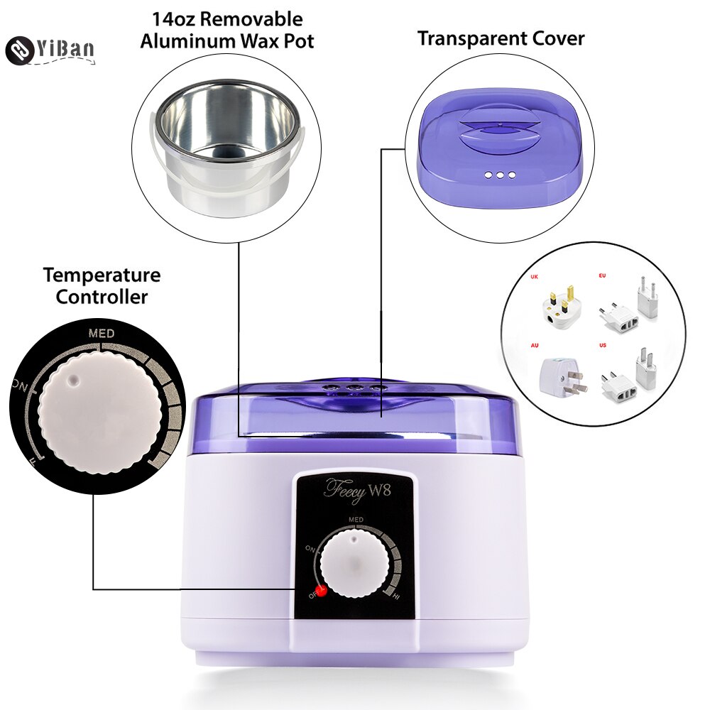 Wax Heater Warmer Wax-melt Machine Set Waxing Kit for Hair Removal Wax Beans Bead Heating Machine Paraffin Depilatory Epilator