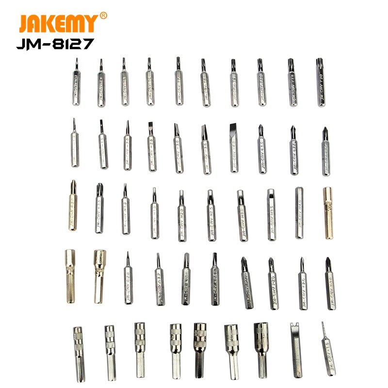 Jakemy JM-8127 Originele 53 In 1 Mini Schroevendraaier Set Magnetische Reparatie Tool Kit Voor Telefoon Tv Tablet Pc Electronics Demonteren